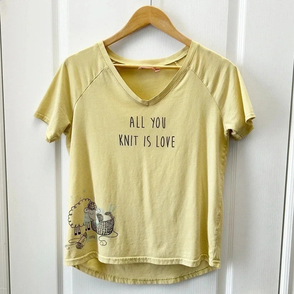 La Vie en Rose Pajama Set 3PC Sleepwear Top Shorts Capris Grey Yellow Small - Picture 3 of 16